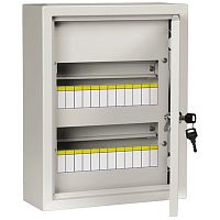 Щит распределительный навесной IEK ЩРн-24з-0 У2 410x330x120 с замком IP54 картинка 